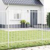 vidaXL Garden Fence 2 pcs White 3.4 x 1.5 m Powder-coated Steel