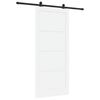 vidaXL Sliding Door White and Black 93 x 211 cm Solid Pine Wood