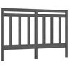vidaXL Bed Headboard Grey 141x4x100 cm Solid Wood Pine