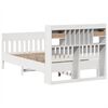 vidaXL Bed Frame without Mattress White 135x190 cm Solid Wood Pine