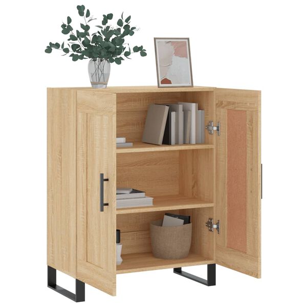 vidaXL Sideboard Sonoma Oak 69.5x34x90 cm Engineered Wood