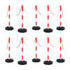 vidaXL Chain Post Set with 10 m Plastic Chain