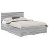 vidaXL Bed Frame with Drawer Grey Sonoma 140 x 200 cm Engineered Wood