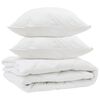 vidaXL All-season Duvet with Pillow 3 pcs White Microfiber