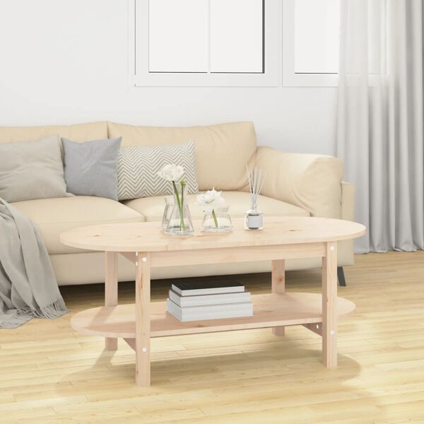 vidaXL Coffee Table 110x55x45 cm Solid Wood Pine