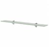 vidaXL Floating Shelf | Frosted | Toughened safety glass and zinc alloy