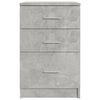 vidaXL Bed Cabinet Concrete Grey 40x40x63 cm Engineered Wood
