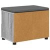 vidaXL Hall Bench with Cushion with Drawer Grey Sonoma 60 x 38 x 46 cm