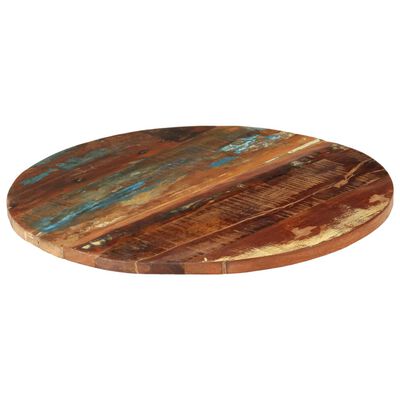 vidaXL Table Top Ø70x(2.5-2.7) cm Solid Wood Reclaimed