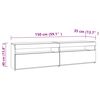vidaXL TV Cabinets 2 pcs with LED Lights White 75x35x40 cm