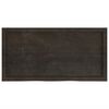 vidaXL Wall Shelf Dark Brown 100x50x(2-4) cm Treated Solid Wood Oak