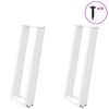 vidaXL Console Table Legs U-Shaped 2 pcs White 28x(72-73) cm Steel