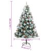 vidaXL Artificial Hinged Christmas Tree with Cones and Berries 180 cm