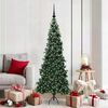 vidaXL Corner Artificial Christmas Tree Green 180 cm PVC and Metal