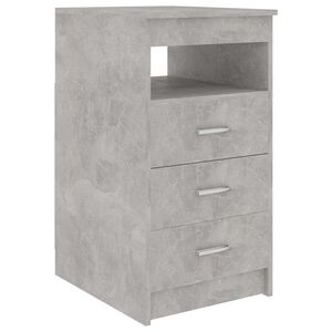 vidaXL Drawer Cabinet Concrete Grey 40x50x76 cm Engineered Wood