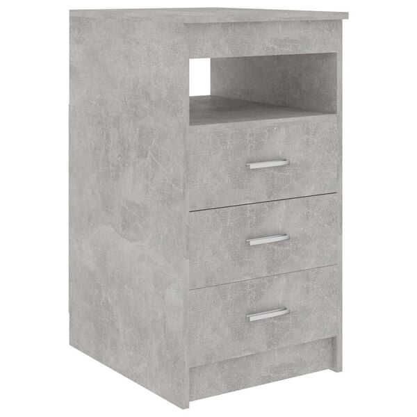 vidaXL Drawer Cabinet Concrete Grey 40x50x76 cm Engineered Wood