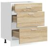 vidaXL Kitchen Base Cabinet Lyon Sonoma Oak Engineered Wood