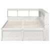 vidaXL Bookcase Bed without Mattress White 140x190cm Solid Wood Pine