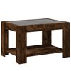 vidaXL Coffee Table with LED Smoked Oak 73x53x45 cm Engineered Wood