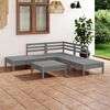 vidaXL 6 Piece Garden Lounge Set Solid Pinewood Grey