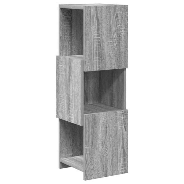 vidaXL Corner Cabinet Grey Sonoma 25.5x25x80cm Engineered Wood