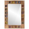 vidaXL Bathroom Mirror Natural 50 x 70 x 3 cm Solid Mango Wood