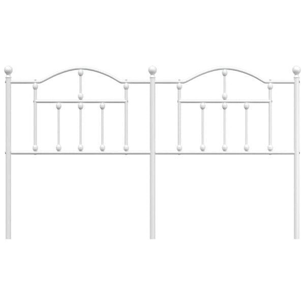vidaXL Metal Replace Headboard White 160 cm