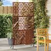 vidaXL Privacy Screen Grey 100 x 50 x 180 cm Weathering Steel