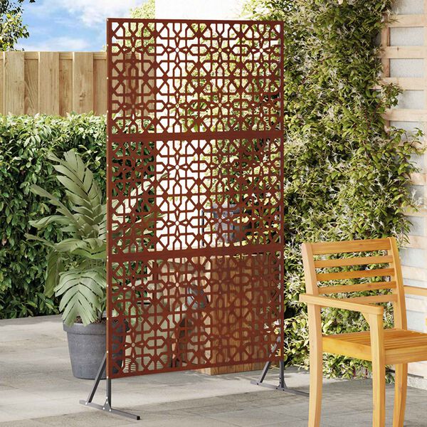 vidaXL Privacy Screen Grey 100 x 50 x 180 cm Weathering Steel
