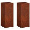 vidaXL Garden Planter 2 pcs Rusty 20 x 20 x 40 cm Weathering Steel