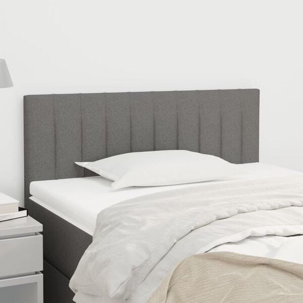 vidaXL Headboard Dark Grey 100x5x78/88 cm Fabric