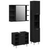 vidaXL Bathroom Furniture Set 3 pcs Black Engineered Wood
