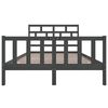 vidaXL Bed Frame without Mattress Grey Solid Wood Pine King Size