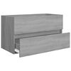 vidaXL Sink Cabinet with Built-in Basin Grey Sonoma Engineered Wood