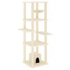 vidaXL Cat Tree with Sisal Scratching Posts Cream 154 cm