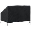 vidaXL Garden Bench Cover Black 130 x 95 x 40 / 80 cm 420D Oxford Fbric