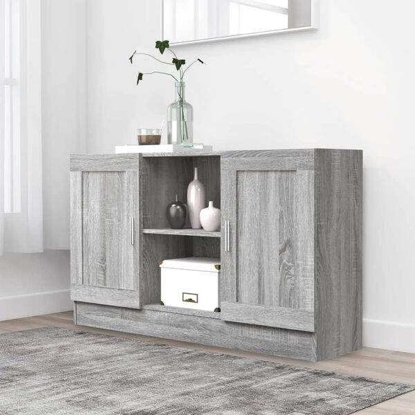 vidaXL Sideboard Grey Sonoma 120x30.5x70 cm Engineered Wood