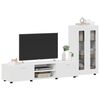 vidaXL TV Cabinet Set with Drawer FLORIN White Engineered Wood