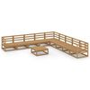 vidaXL 10 Piece Garden Lounge Set Honey Brown Solid Wood Pine