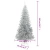 vidaXL Artificial Christmas Tree with Stand Silver 240 cm PET