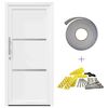 vidaXL Front Door White PVC