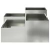 vidaXL Garden Planter Silver 100 x 100 x 48 cm Galvanised steel