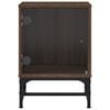 vidaXL Bedside Cabinets with Glass Doors 2 pcs Brown Oak 35x37x50 cm