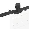 vidaXL Sliding Door Hardware Kit 183 cm Steel Black