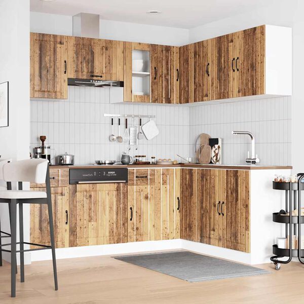vidaXL 11 Piece Kitchen Cabinet Set Lucca Old Wood Engineered Wood