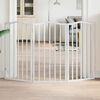 vidaXL Dog Gate Foldable 3 Panels White 150 cm&nbsp;Poplar Wood