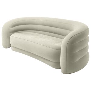 INTEX Curved Sofa INTEX Grey 229 x 109 x 81 cm PVC and Rayon