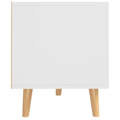 vidaXL TV Cabinet White and Sonoma Oak 90x40x48.5 cm Engineered Wood