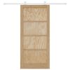 vidaXL Sliding Door ORKDAL Brown 93 x 202 cm Solid Pine Wood