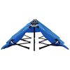 vidaXL Two Person Folding Sun Lounger Blue Steel